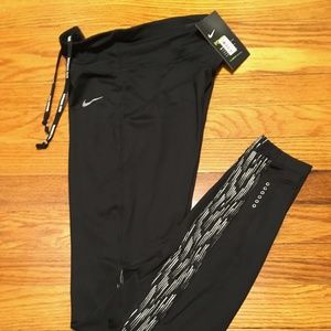NIKE Dri-Fit Power Flash Running Tights BLK Small